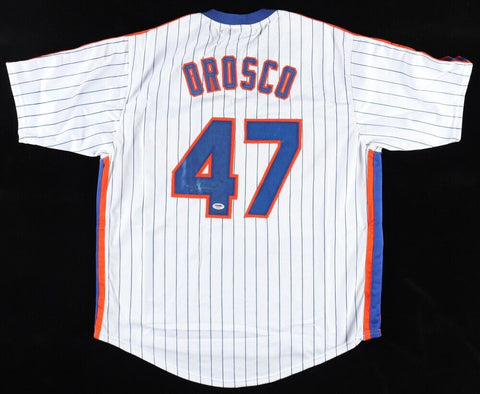 Jesse Orosco Signed New York Mets Jersey (PSA COA) 1986 World Series Champion