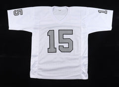 Tom Flores Signed Raiders Jersey (Beckett) Oakland Q.B. (1960–1966) H.O.F. 2021