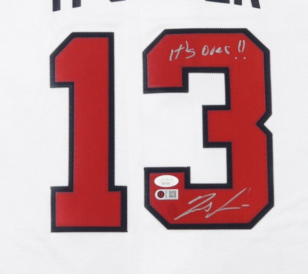 RONALD ACUNA JR. ATLANTA BRAVES AUTOGRAPH SIGNED ROOKIE JERSEY NAVY XL ONYX  COA