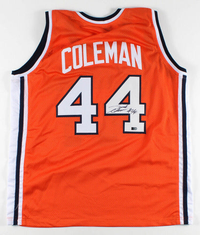 Derrick Coleman Signed Syracuse Orange Jersey (AIV COA)  #1 Pick 1990 / N.J Nets