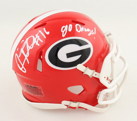 Isaiah McKenzie Signed Georgia Bulldogs Speed Mini Helmet Inscribed "Go Dawgs!"