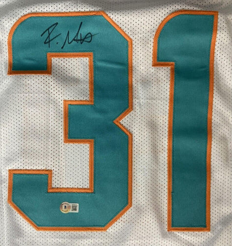 Raheem Mostert Signed Miami Dolphins Jersey (Beckett) 2023 NFL Rushing TD's Ldr.