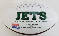 Mark Gastineau Signed Jets Logo Football (JSA COA) Member New York Sack Exchange