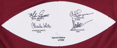 O J Simpson, Marcus Allen, Charles White, & Mike Garrett Signed USC Jersey JSA