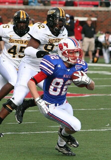 Cole Beasley Autographed/Signed Jersey Beckett COA SMU Mustangs store