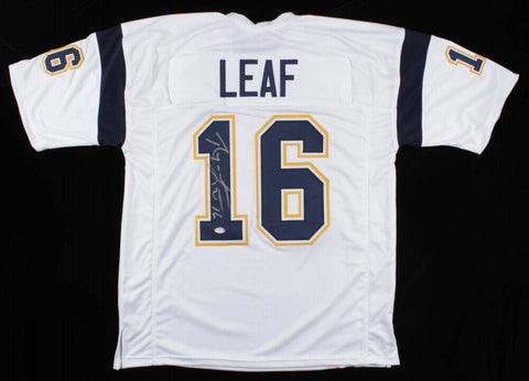 Ryan Leaf Signed Chargers Jersey (PSA COA) San Diego's 1998 #2 Overall Draft Pk