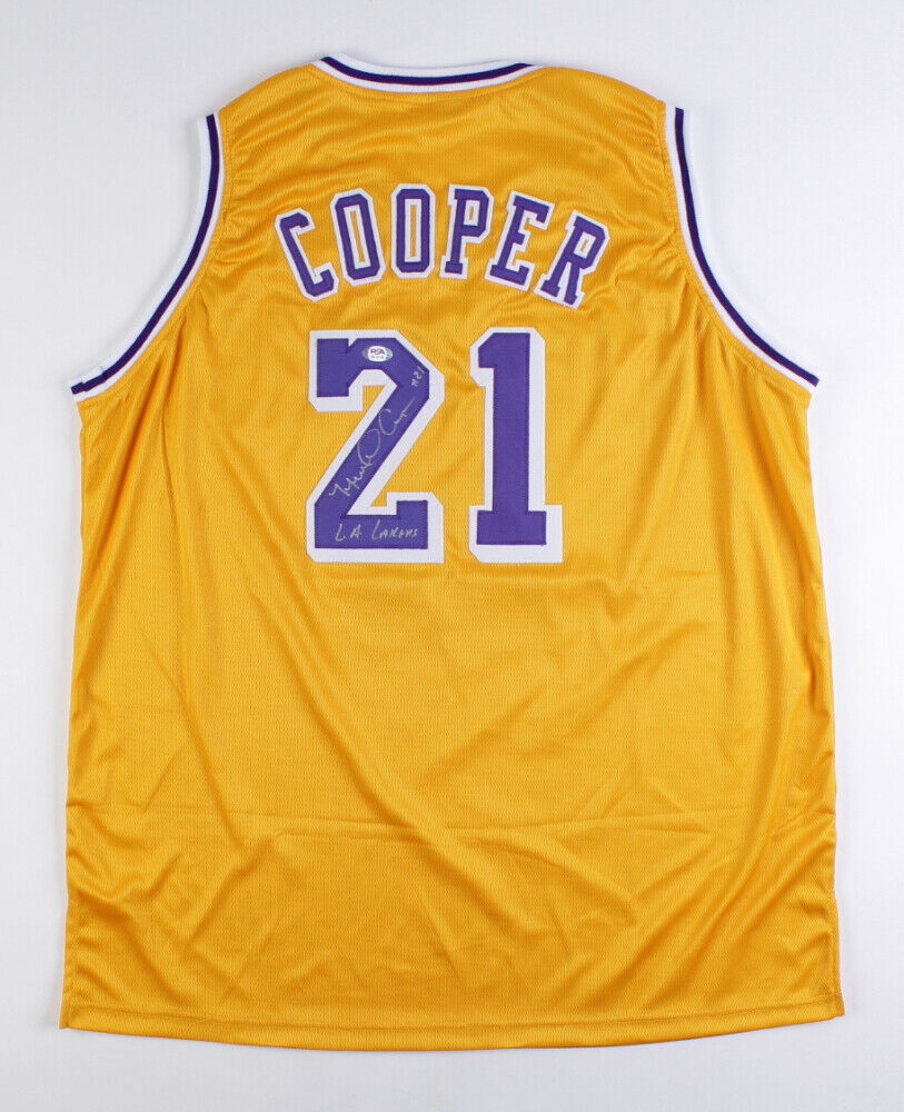 Michael Cooper Signed Los Angeles Lakers Jersey Inscribed L.A.