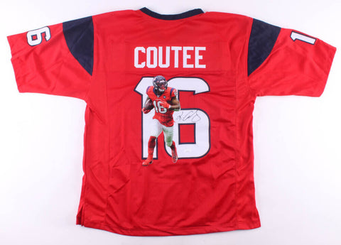 Keke Coutee Signed Houston Texans Jersey with Screen-Printed Photo (JSA COA) W.R