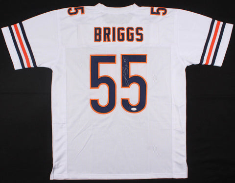 Lance Briggs Signed Bears White Jersey (JSA COA) 7×Pro Bowl(2005–2011)Linebacker