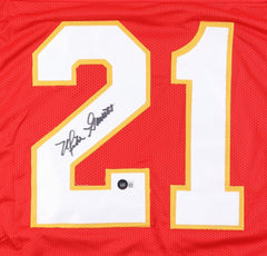 Mike Garrett Signed Kansas City Chiefs Jersey (Beckett) Super Bowl IV Champion