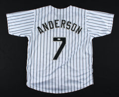 Tim Anderson Signed Chicago White Sox Pinstriped Home Jersey (JSA) Shortstop