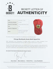 Bobby Hull, Tony Esposito & Dennis Savard Signed Chicago Blackhawks Hat /Beckett