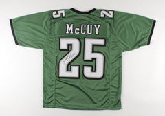 LeSean McCoy Signed Philadelphia Eagles Green Jersey (JSA COA) 5x Pro Bowl R.B.