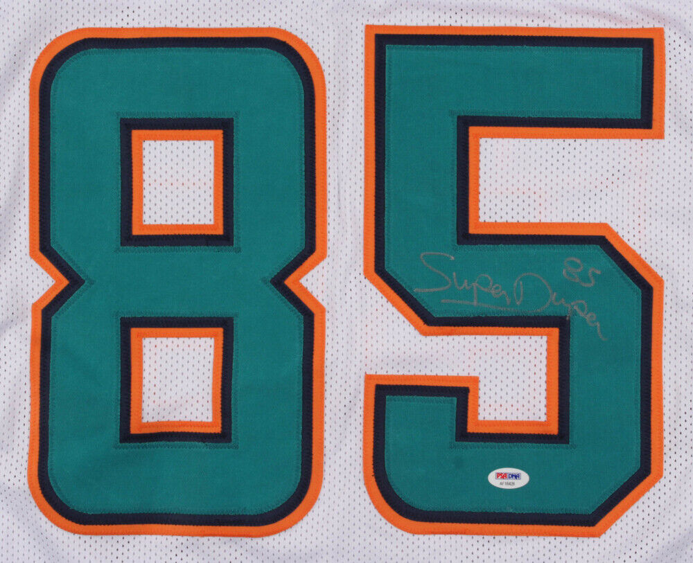 Mark Duper Autographed Signed Mark Super Duper Jersey JSA COA Miami  Dolphins