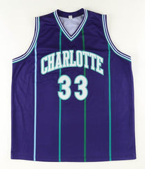 Alonzo Mourning Signed Charlotte Hornets Jersey (JSA) 7×NBA All-Star Center