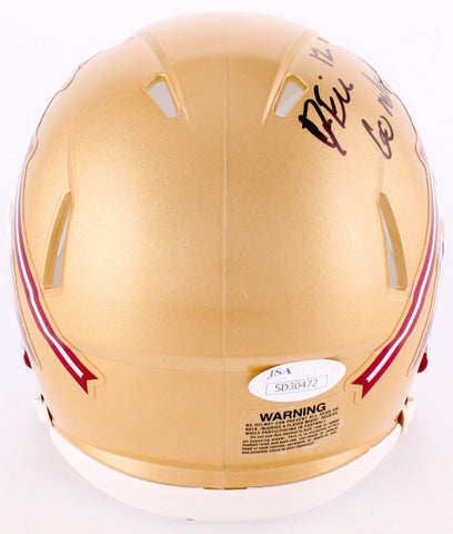 Deondre Francois Signed Florida State Seminoles Speed Mini-Helmet Inscribed JSA