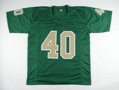 Reggie Brooks Signed Notre Dame Fighting Irish Career Stat Jersey (JSA Hologram)