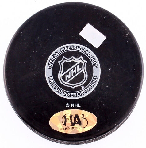Phil Esposito Signed Boston Bruins Logo Hockey Puck (MAB Holo) 717 NHL Goals