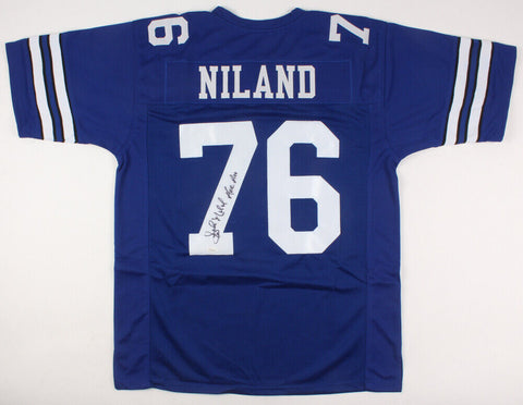 John Niland Signed Cowboys Jersey Inscribed "All Pro" (JSA)  Dallas 6xPro Bowl