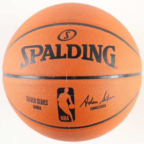 Karl Malone Signed Utah Jazz Spaulding NBA Basketball (JSA COA) 14x NBA All Star