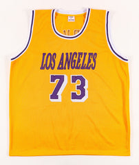 Dennis Rodman Signed Los Angeles Lakers Jersey (Beckett COA) 5xNBA Champion