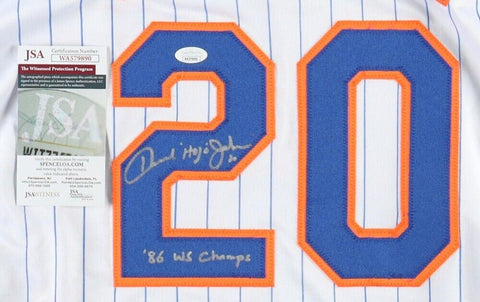 Howard Johnson Signed New York Mets 1986 World Series Style Jersey (JSA COA)