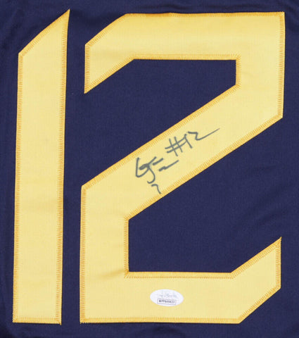 Gary Jennings Signed West Virginia Mountaineers Custom Jersey (JSA COA)