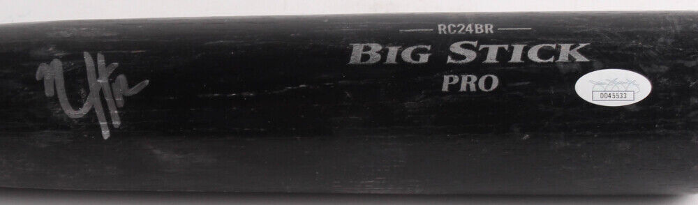 Nico Hoerner Signed Rawlings Bone Rubbed Big Stick Pro Model Bat (JSA COA) Cubs