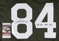 Carroll Dale Signed Green Bay Packer Jersey Inscribed "GB Rec 19.72 YPC" JSA COA