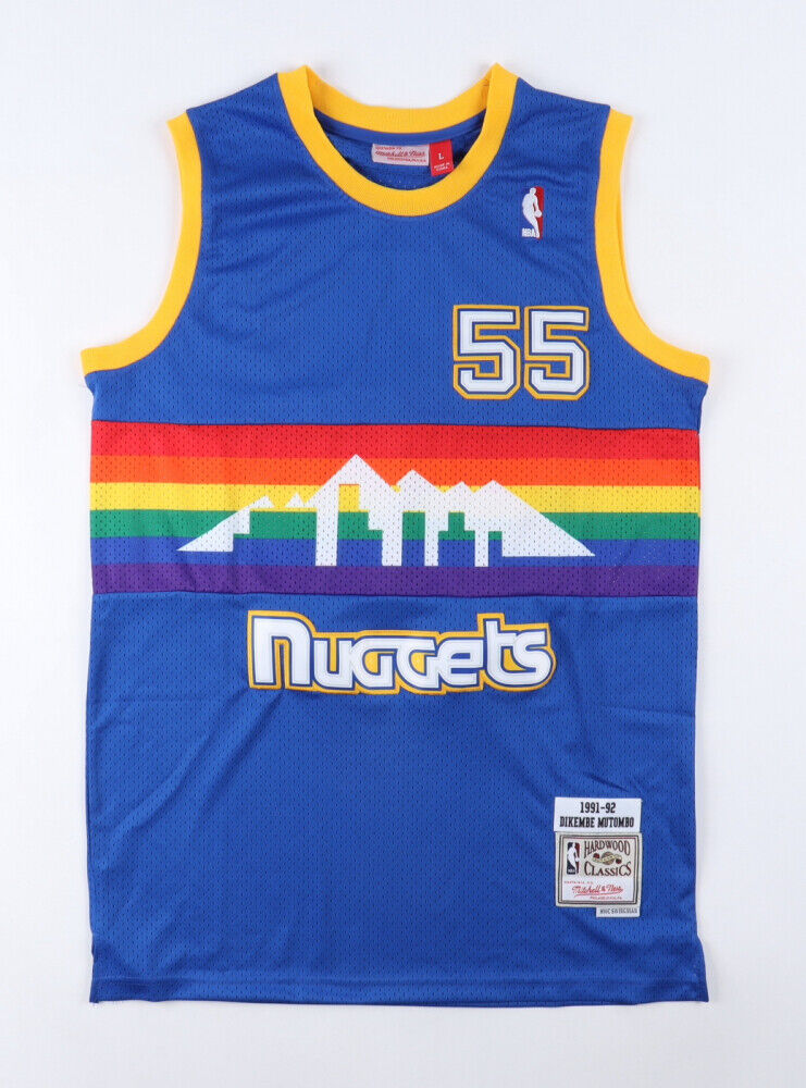 Dikembe Mutombo Denver Nuggets Signed Autographed Blue Custom