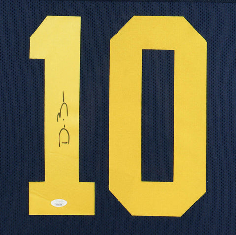 Devin Bush Jr. Signed Michigan Wolverines 35x43 Framed Jersey (JSA) Steelers L.B