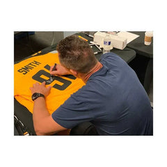 Aaron Smith Signed Pittsburgh Steelers Dark Knight Gotham Style Jersey (JSA COA)