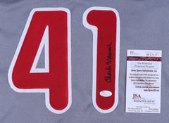 Charlie Manuel Philadelphia Phillies Signed Jersey (JSA COA) 2008 World Champion