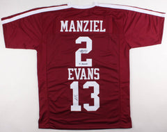 Johnny Manziel & Mike Evans Signed Texas A&M Aggies Jersey Inscribed 12 Hiesman
