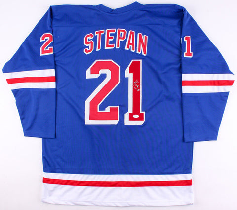 Derek Stepan Signed New York Rangers Jersey (JSA Hologram) Ready for framing