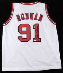 Dennis Rodman Signed Chicago Bulls "The Worm" Jersey (JSA COA) 5x NBA Champion