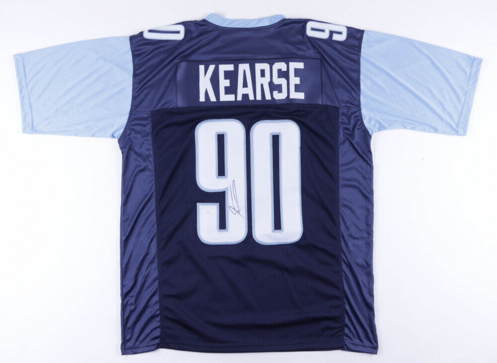 Jevon Kearse Signed Tennessee Jersey (JSA COA)  Titans 3xPro Bowl Defensive End