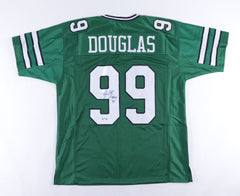 Hugh Douglas Signed New York Jets Jersey (PSA COA) 3xPro Bowl Defensive End
