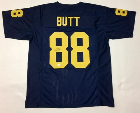 Jake Butt Signed Michigan Wolverines Jersey (JSA COA) Starting Tight End