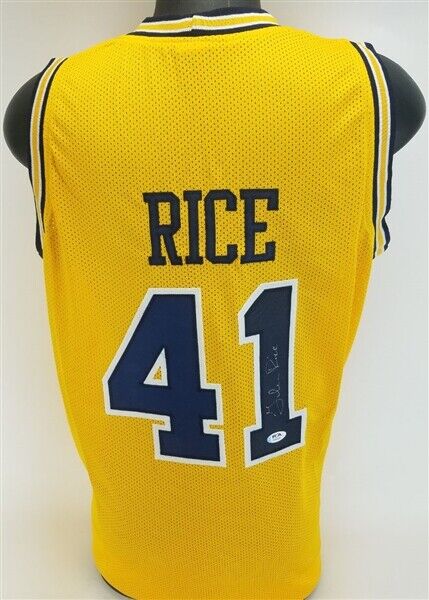 Glen Rice Signed Michigan Wolverines Jersey (PSA/DNA COA) #4 Overall Pick 1989