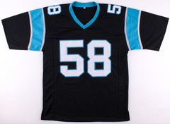 Thomas Davis Sr. Signed Carolina Panthers Jersey (Beckett COA) 3×Pro Bowl L.B.
