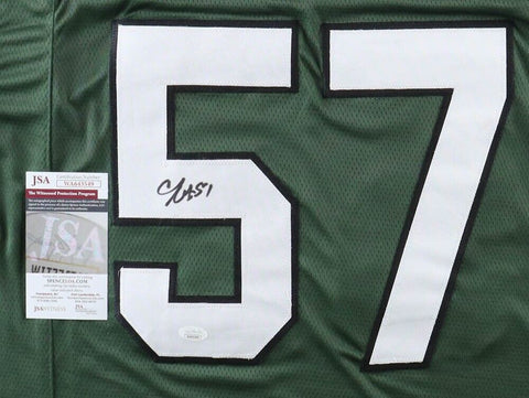 C.J. Mosley Signed New York Jets Green Jersey (JSA COA) 2014 1st Rnd Pk L.B