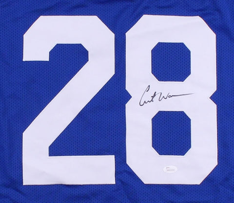Curt Warner Signed Seahawks Jersey (JSA) Seattle Running Back (1983–1989)
