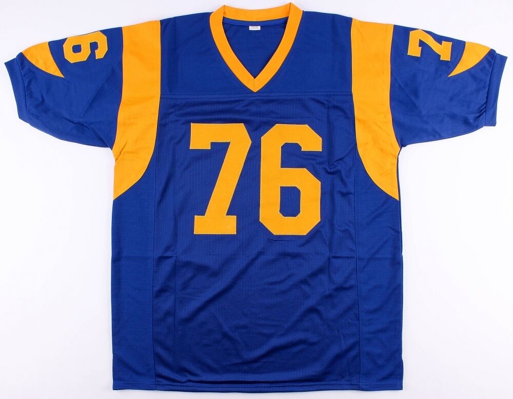 Orlando Pace Signed Rams Throwback Jersey (Schwartz COA) 2016 Hall of –