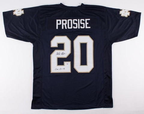 C.J. Prosise Signed Notre Dame Fighting Irish Jersey Inscribed "Go Irish" (PSA)