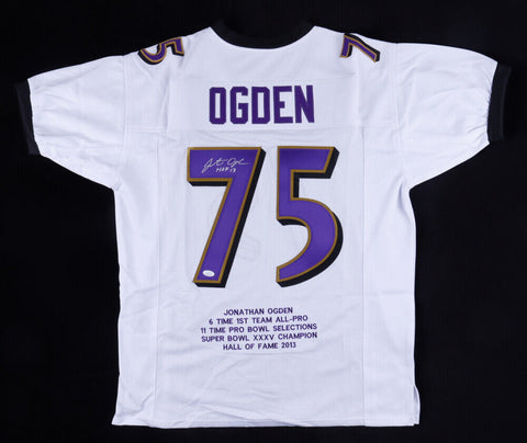 footballcollectible Jonathan Ogden Autographed Baltimore Ravens Jersey