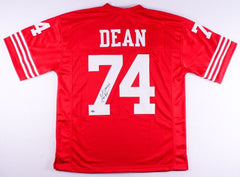 Fred Dean Signed San Francisco 49ers Throwback Jersey Inscribed"HOF 08"(JSA COA)