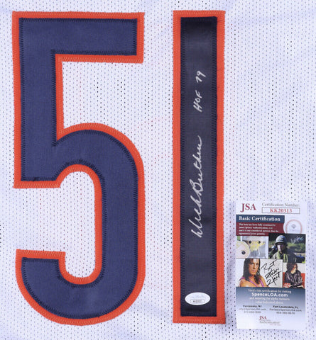 Dick Butkus Signed Chicago Bears Jersey Inscribed Inscribed "HOF 79" (JSA COA)