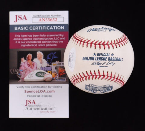 Barry Larkin Signed Rawlings Baseball (JSA COA) Cincinnati Reds Insc."95 NL MVP"