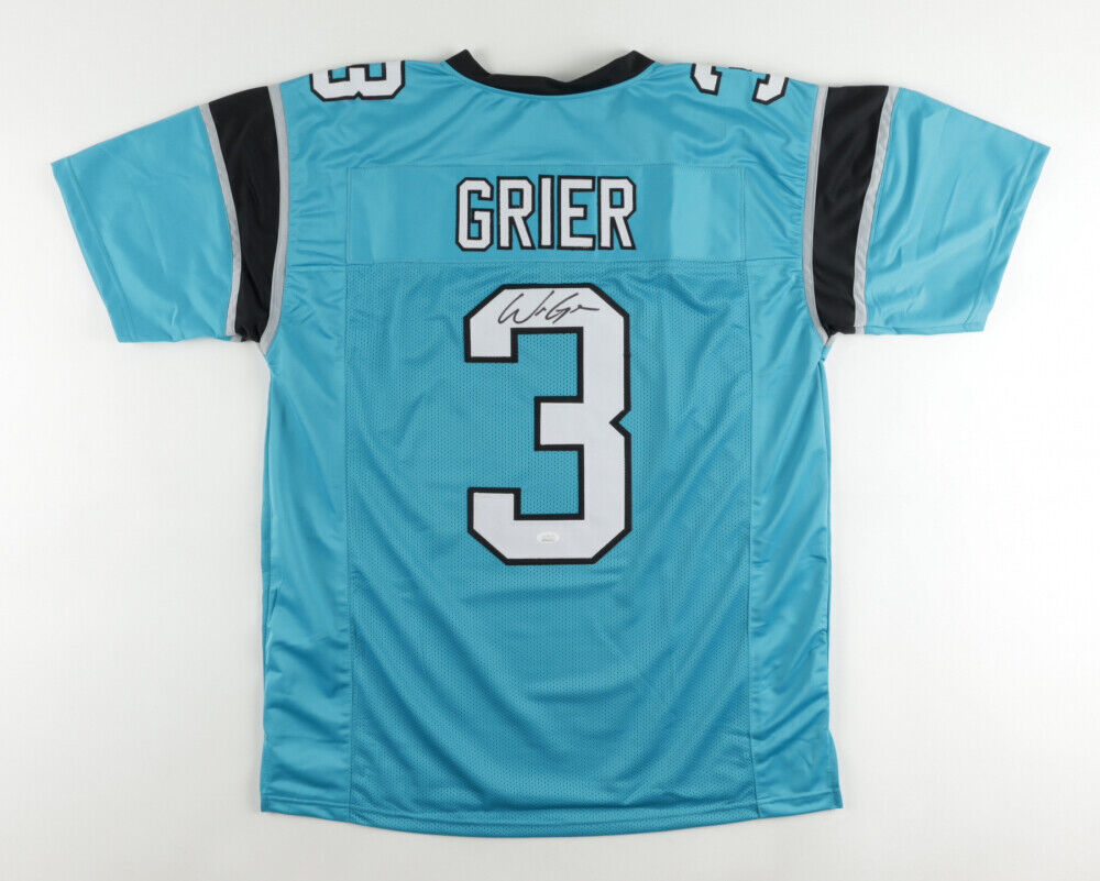 Will Grier Signed Carolina Panthers Jersey (JSA COA) Ex West Virginia QB